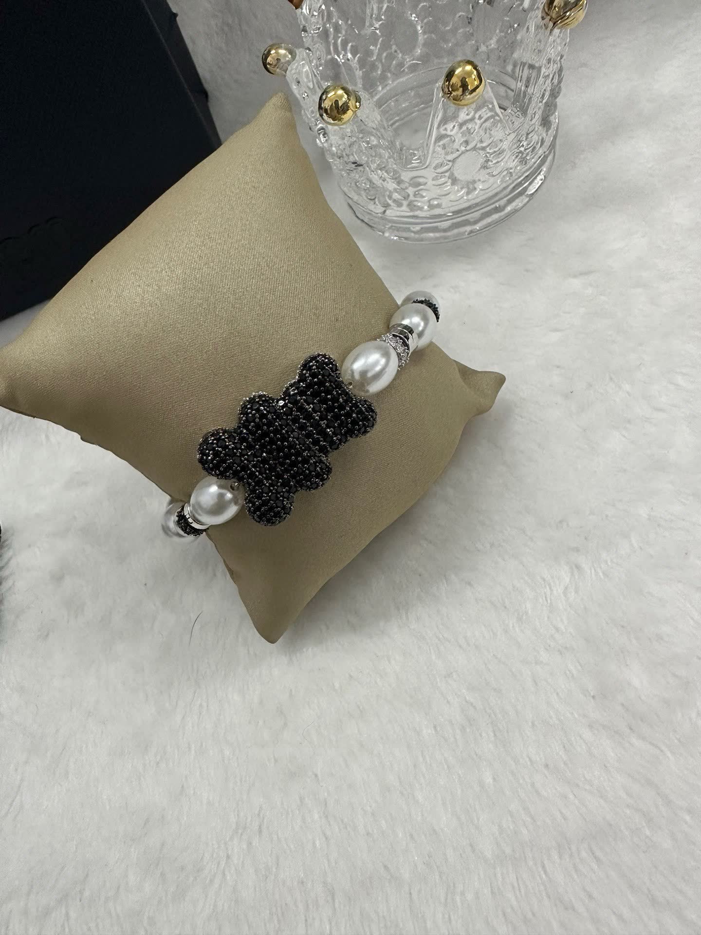 APM Monaco Pearl and Pavé Diamond Bracelet